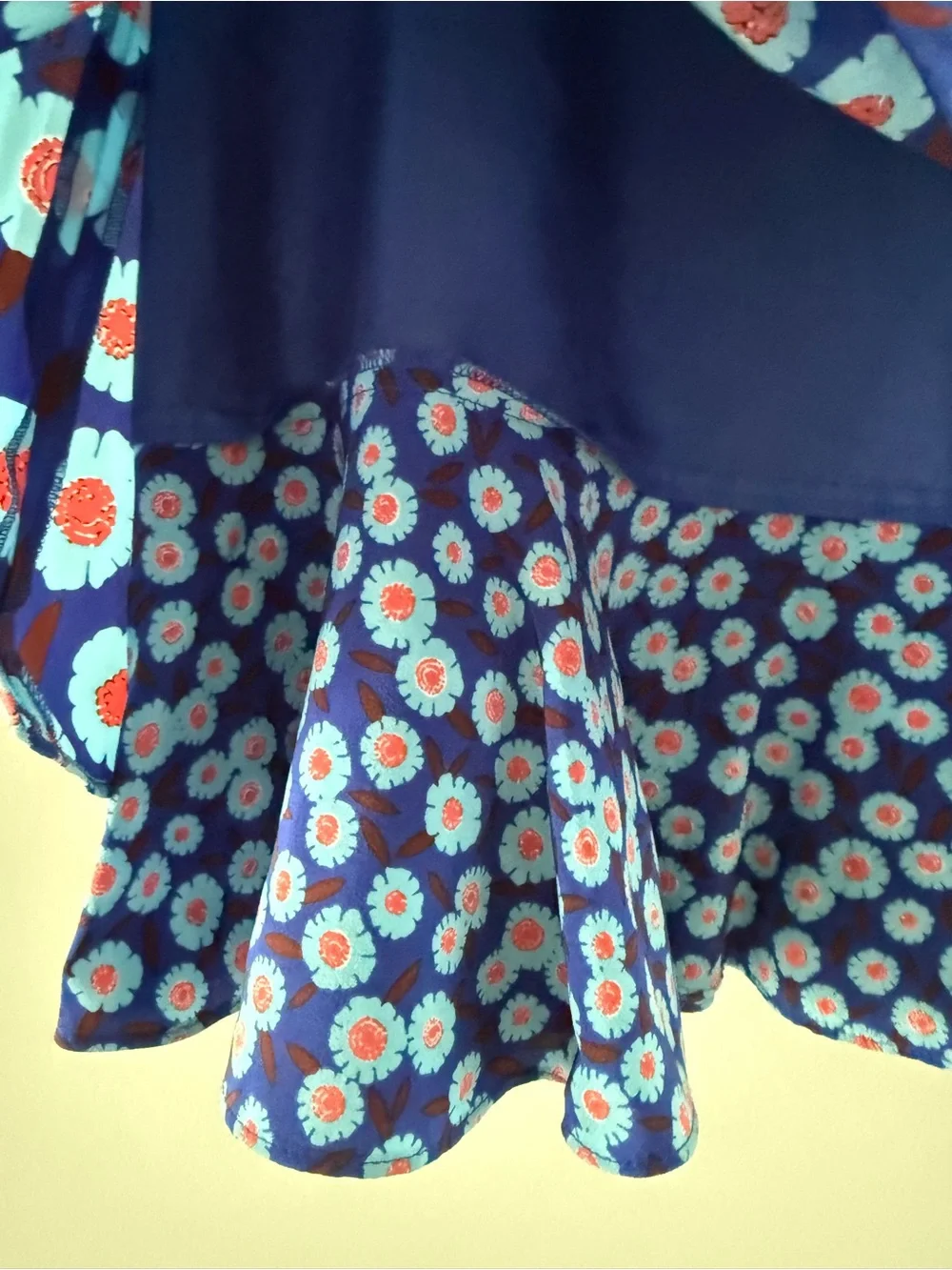Kate Spade Blue Floral A-Line Skirt